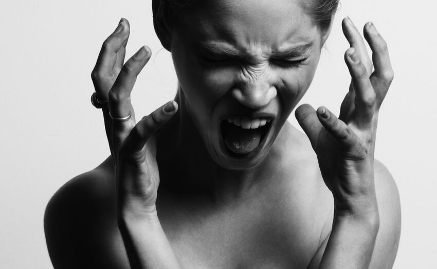 woman looking angry