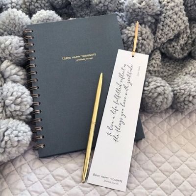 Gratitude Journal - Three Happy Thoughts, Self Care Gift