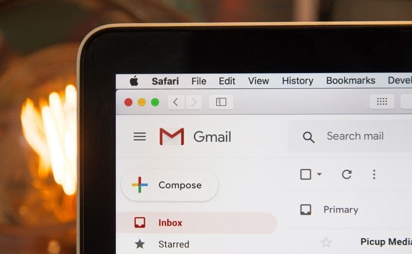Image of someone's Gmail account